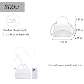 SHUIANGRAN Stylish and Simple Crossbody Bag Small Square bag Purses for Women Satchel Shoulder bag Bag Purse White