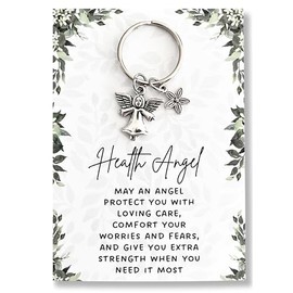 Health Guardian Angel Keyring, Thinking Of You Illness Support Gift