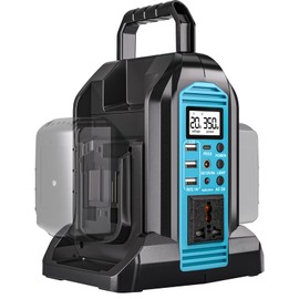 350W Power Inverter for Mak 18V Li-ion Battery, 20V to 110V Pure Sine Wave Inverter with LED Light, Power Station Car Adapter Compact&Lightweight for Cars, RVs, Camping, Outdoor Use(Tool Only)