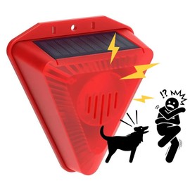 manatom Anti-theft Dog Cattle Guard Dog Motion Sensor Solar Alarm Light Waterproof Siren for Outdoor Use