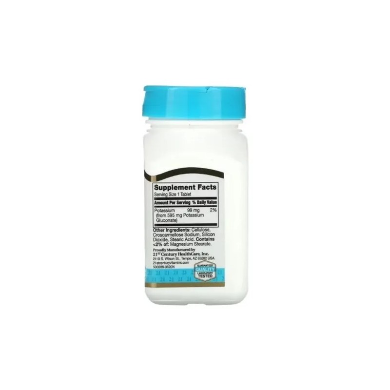 21st Century, Gluconato De Potasio, 595 Mg, 110 Comprimi Usa