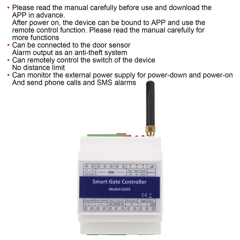 GSM Gate Opener Controller Intelligent Wireless Security Remote Alarm for