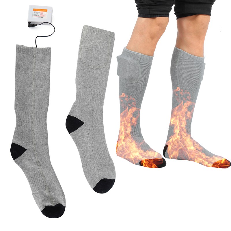Heating Electric Rechargeable Winter Thermal Socks Soft Cotton Breathable SockUS