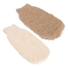 Beaupretty 2piezas Guantes Exfoliantes De Jute Para Baño Para Eliminar Células Muertas y Limpiar y Ecológico Perfectos Cuidado Del Cuerpo