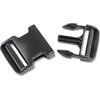 Premium 2 Inches(50mm) Flat Dual Adjustable Side Release Buckles (Black,