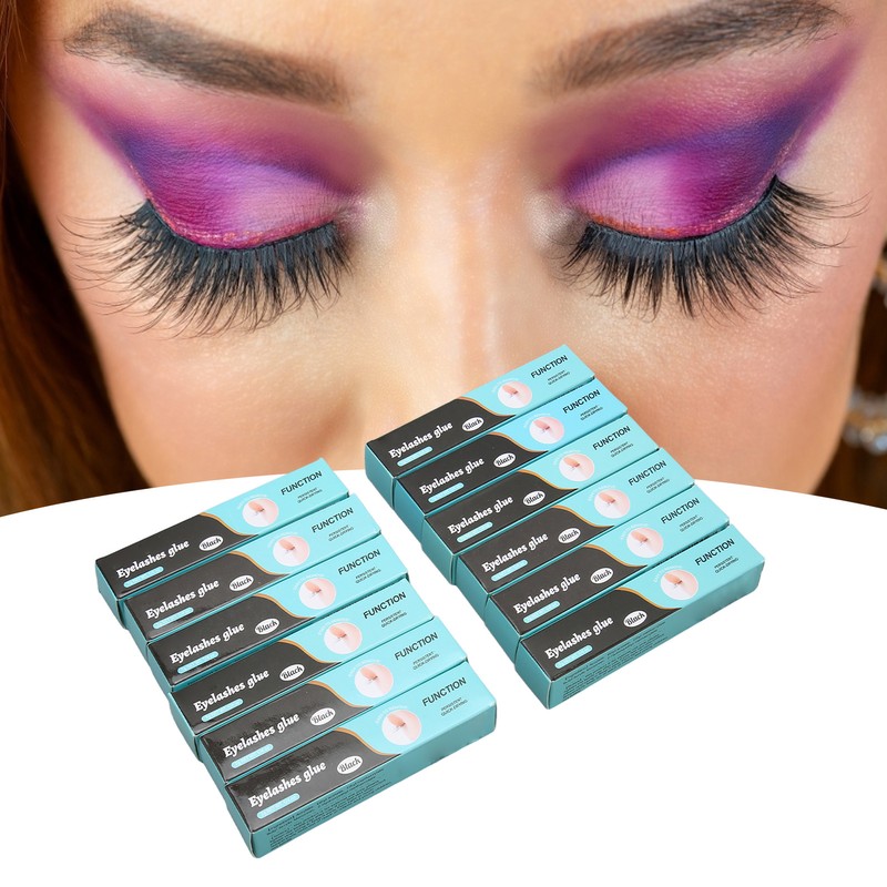 12Pcs False Eyelash Glue Quick Drying Super Strong Waterproof Long