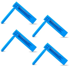 Estune 4 Pcs Mexicans Noise Ratchet Wooden Spinning Ratchet Noise Maker Spinning Rattle Mexican Wood Traditional Toy for Birthday, Party Favor, Sports Events and Christmas Celebrations, Blue