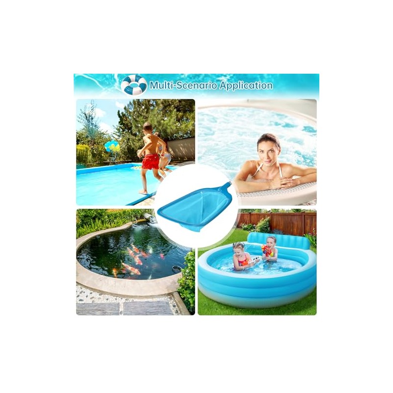 HydraJoy Pool Skimmer Net - Durable Leaf Rake for Clean