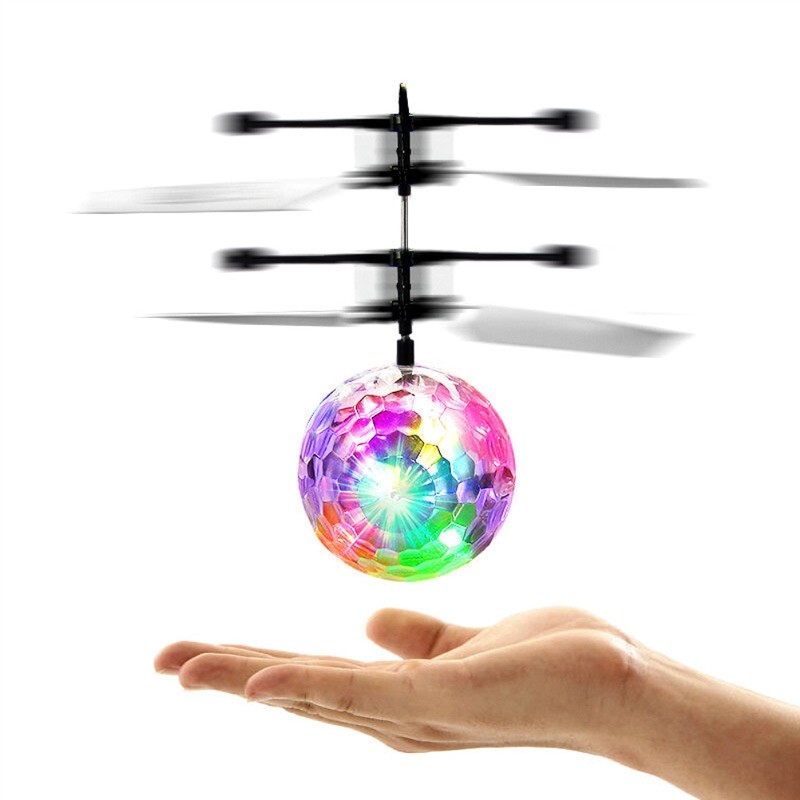 LED Luminous Electric Flying Ball Helicopter for Kids Induction Flying