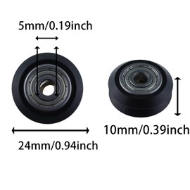 3D Printer V Slot Wheel SQXBK 6PCS Gantry Wheel, POM Polycarbonate Roller, 625zz POM Pulley, Ender 3 Bed Wheels for Creality CR10 Ender 3 pro Artillery Sidewinder