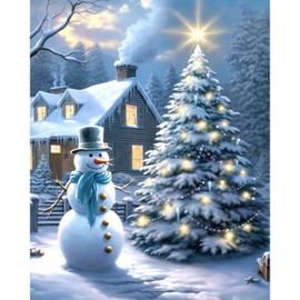 Rousp Christmas Diamond Painting Kits for Adult Christmas Tree 5D Diamond Art Full Drill Craft Kits for Home Wall Decor Gifts, 15.7x19.6inch