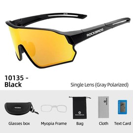 ROCKBROS Sports Polarized Sunglasses UV400 Dazzle Photographic Lenses Outdoor Sports Sunglasses Rimless Windproof and Dustproof Glasses Cycling Fishing Skiing Goggles - Color: 10135B