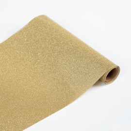 Stahls' CAD-Cut Glitter FlakeHTV Heat Transfer Vinyl for Cotton, Polyester, Tri-Blends Lab-Tested for 50+ Washes, Compatible with All Cutters. Easy to Cut & Weed, Iron on Vinyl (Hologram Gold)