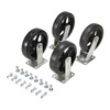 Vestil D-CK4-MR8-2 Mold-on-Rubber Plate Caster Set for Self-Dumping Hopper, 8"
