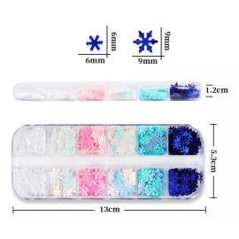 Caleidoscopio Copos Uñas Decoración Navidad Resina 6 Colores