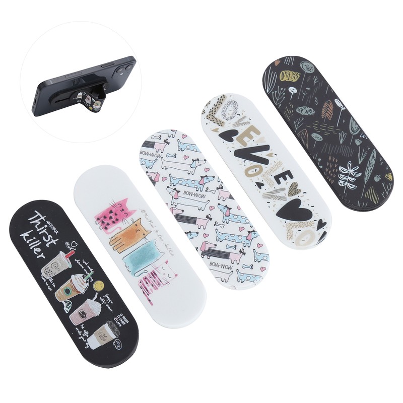 5Pcs MOMO STICK Smart Phone Adjustable Stand Finger Strap Reusable