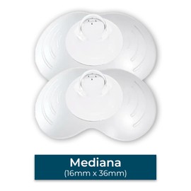 Pezoneras protectoras de lactancia materna 2 unidades con estuche de viaje (Mediana)