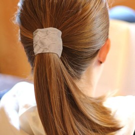 Elastic Hair Ties No Damage,Cotton Headband Seamless Hair Tie Rope Stretch | Wide Hairties Ponytail Holder Accessories for Thick Heavy or Curly Hair