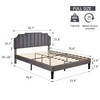 VECELO Full Size Upholstered Platform Bed Frame with Tufted Adjustable