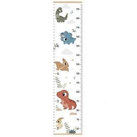 Xorinija 55 * 12.2-inch Extra-Wide Cartoon Children's Height Measure Wall Hanging Chart, Removable, Easy to Store, and Precision Measurement (Dinosaur)