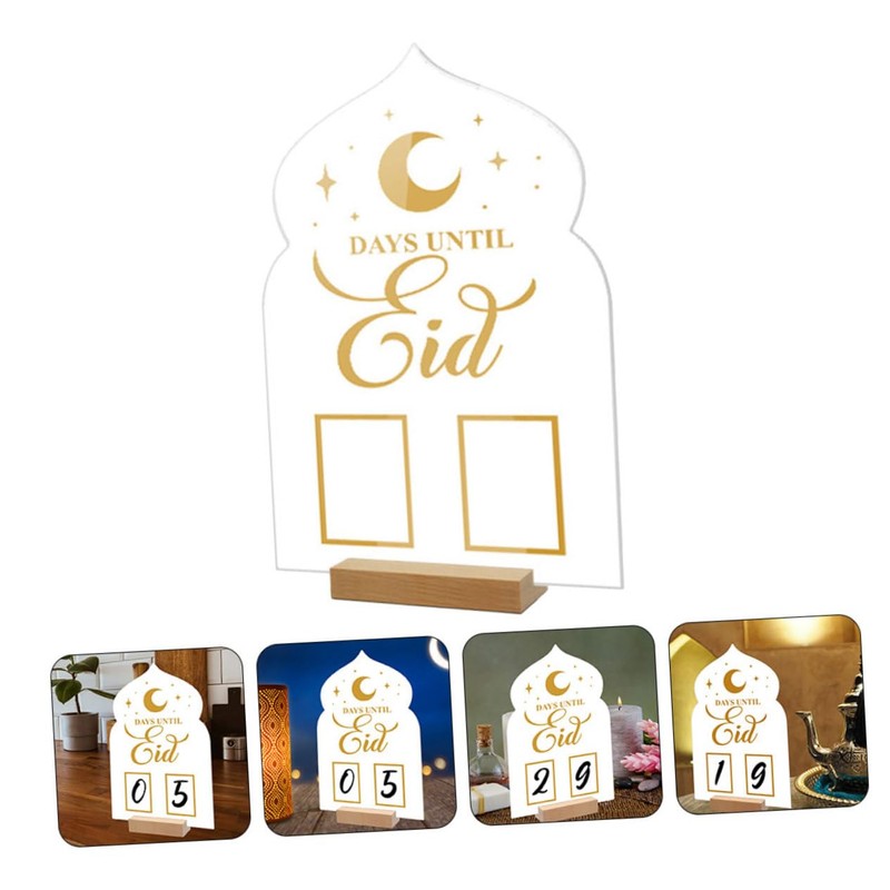 Gadpiparty Handwritten Countdown Acrylic Display with Base Perpetual Month Date