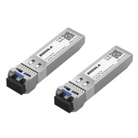 Sodola 10GBase-LR SFP+ Transceiver, 10G 1310nm SMF, up to 10 km, Compatible with Cisco SFP-10G-LR, Meraki MA-SFP-10GB-LR, Ubiquiti UniFi UF-SM-10G, Mikrotik, Fortinet, Netgear and More (2 Packs)