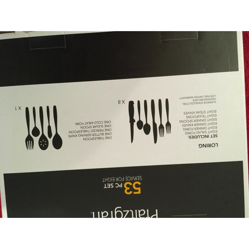 Pfaltzgraff Silverware LORING 53 pc Set Stainless Everyday Service w/