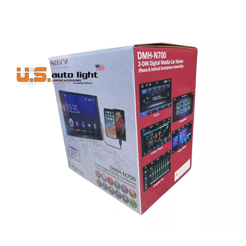 SAVV DMH-N700 BRAND NEW 2-DIN DIGITAL MEDIA CAR STEREO Apple