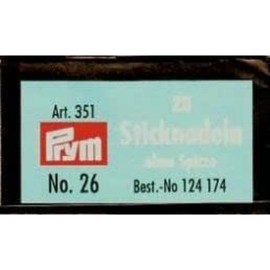 Prym 124174 Embroidery Needles without Sp. ST 26 0.60 x 34 mm Silver-Coloured Silver