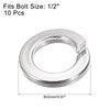 sourcing map Split Lock Washer, 1/2-Inch 304 Stainless Steel Spring