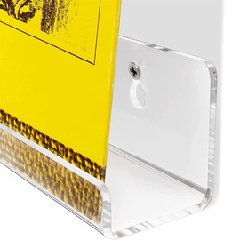 Hyakoz Pack of 6 12 cm Vinyl Qand Bracket Clear Acrylic Shelf CD Wall Mount Record Wall Mount for Display Plates and Photos Floating Shelves with Screws Accessories