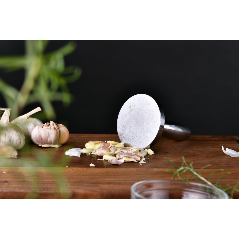 Meat Pounder Tenderizer - Solid Cast Stainless Steel Round Chicken