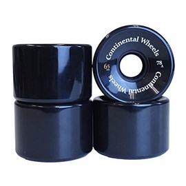 SR S-Skate Continental Wheel 2.6 x 1.8 inches (65 x 45 mm) H-Shape 78A Black 70% rebound