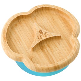 bamboo bamboo ® Baby Plate– Kids and Toddler Suction Cup Bamboo Plate for Babies | Non-Toxic | Cool to The Touch | Ideal for Baby-Led Weaning (Divider, Pink)