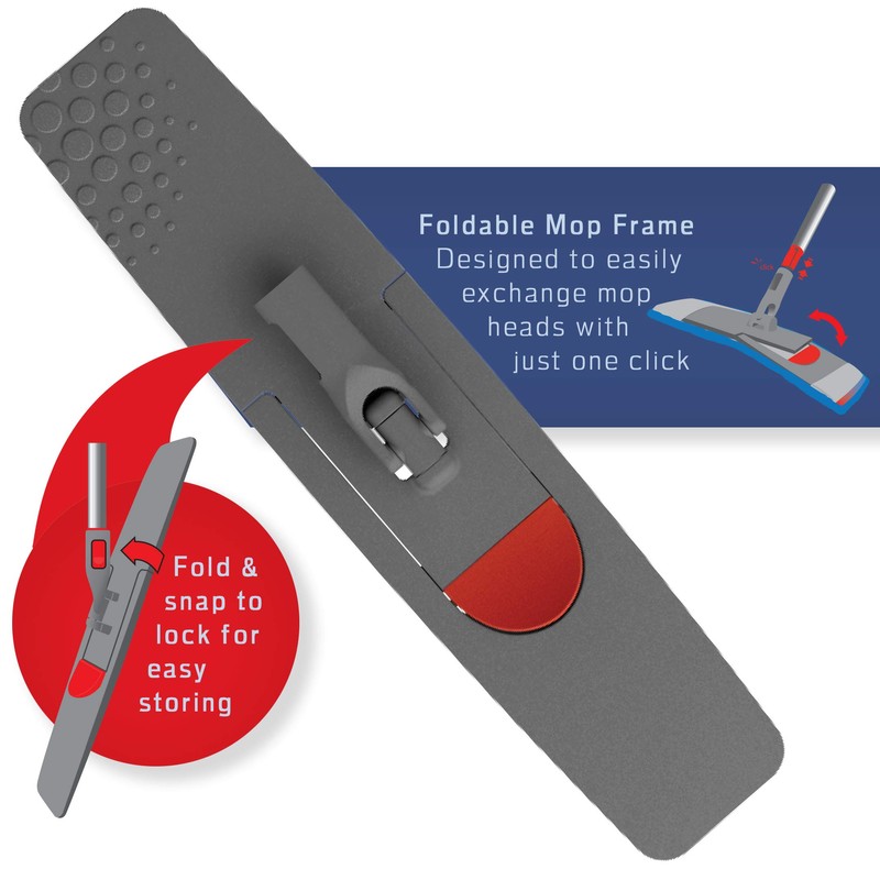 FAYINA Floor Mop Microfiber Cleaning System - Washable Scrubbing and