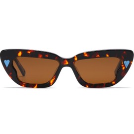 DUCO 1104 Women's Sunglasses, Polarized Sunglasses, UV 400 Protection, For Driving, Fashionable, tortoise - brown