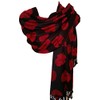 Poppy Pashmaina Scarf, Soft Warm Viscose Pashminas Poppies Flower Womens