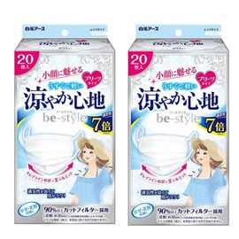 Bee Style Cool Comfort Pleated Type, White, Set of 20