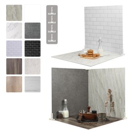 Boards Photo Backdrop, Replica Surface, Food Photography Backdrops for Flat Lay, 5 Pcs 10 Patterns (L Size: 24 x 24 Inch), MDAOCRY