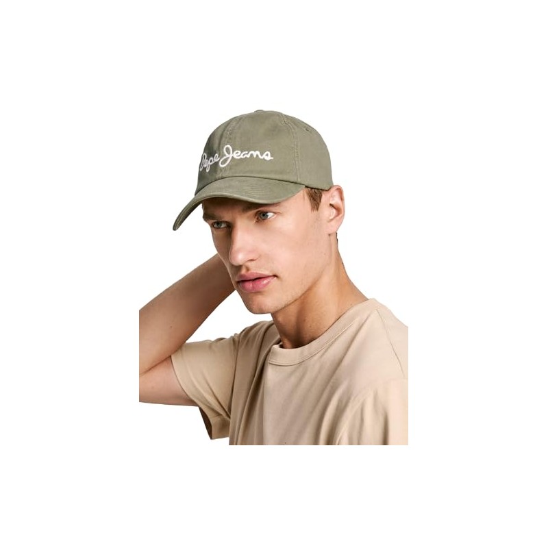 Pepe Jeans Men's Warren MC Baseball Cap, Green (Safari Green)
