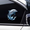 2 PCS Decorative Dolphin Splash Design Vinyl Decal Sticker for