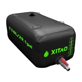 XITAO 29Gal Water Storage Bladder w/Water Level Indicator, Large Capacity Foldable Water Storage Containers, Portable Emergency Water Tank Water Bag for RVs, Fire Prevention, Irrigation