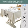 Mantel rectangular impermeable con borlas, mantel de algodón de cáñamo
