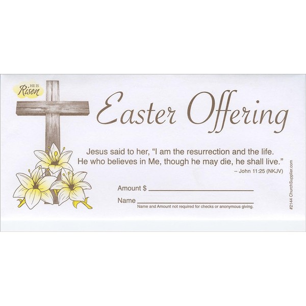 Easter Lent Offering Envelopes Church Pew (Pkg of 200)