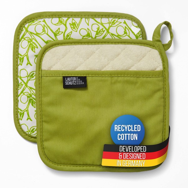 LauterSchutz® 1 pair of pot holders made of (recycled) cotton
