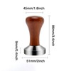 51mm Solid Aluminum Coffee Tamper, Wooden Handle Espresso Press Tamper