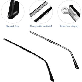 1set Wezxrauo Universal Metal Eyeglass Replacement Arms & Legs Repair Kit with Screws, Washers & Screwdriver - Durable Glasses Frame Fix Accessories