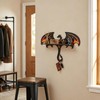 Gothic Evil Dragon Crystal Display Shelf for Wall, Wooden Trinket