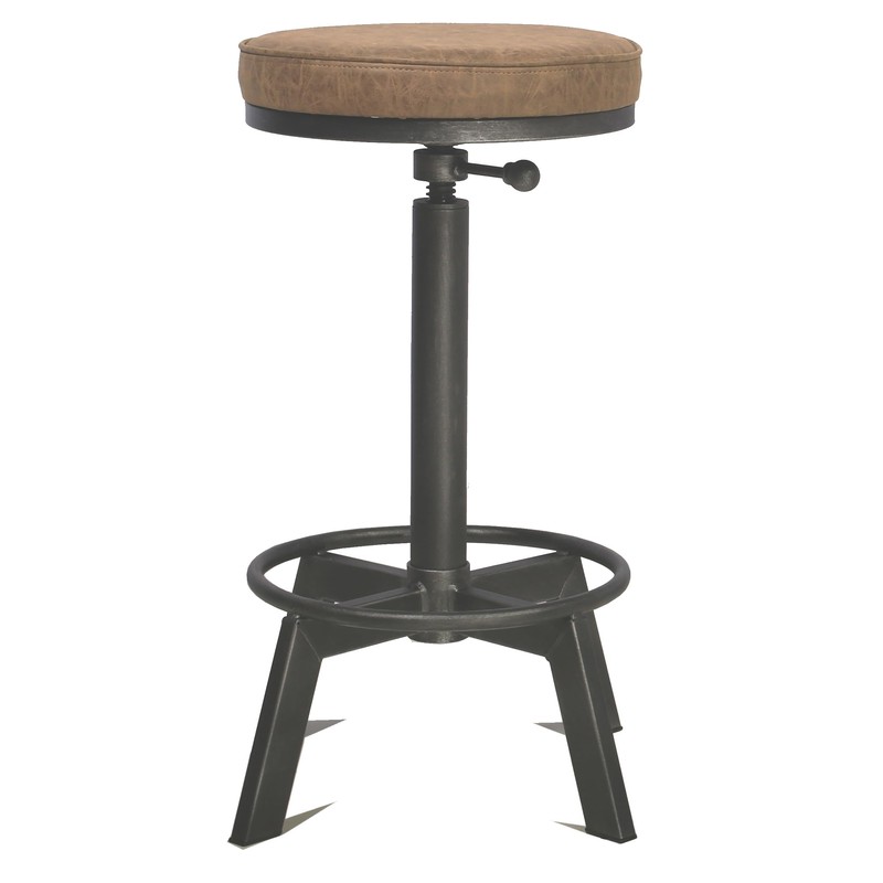 Diwhy Industrial Vintage Bar Stool, PU Seat Counter Stool, Height
