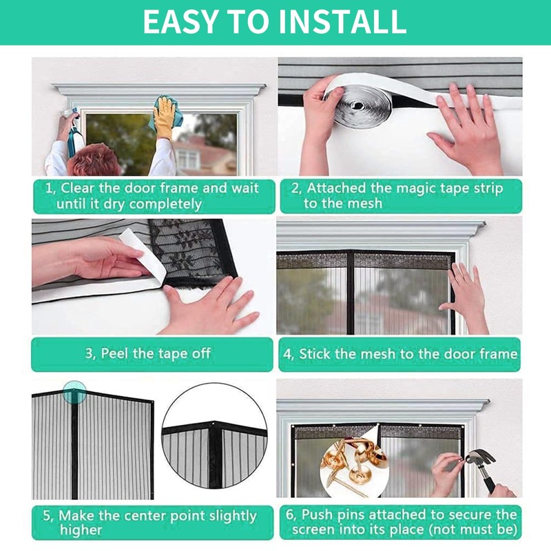 Fly Screens for Doors – Magnetic Door Fly Screen Curtain,